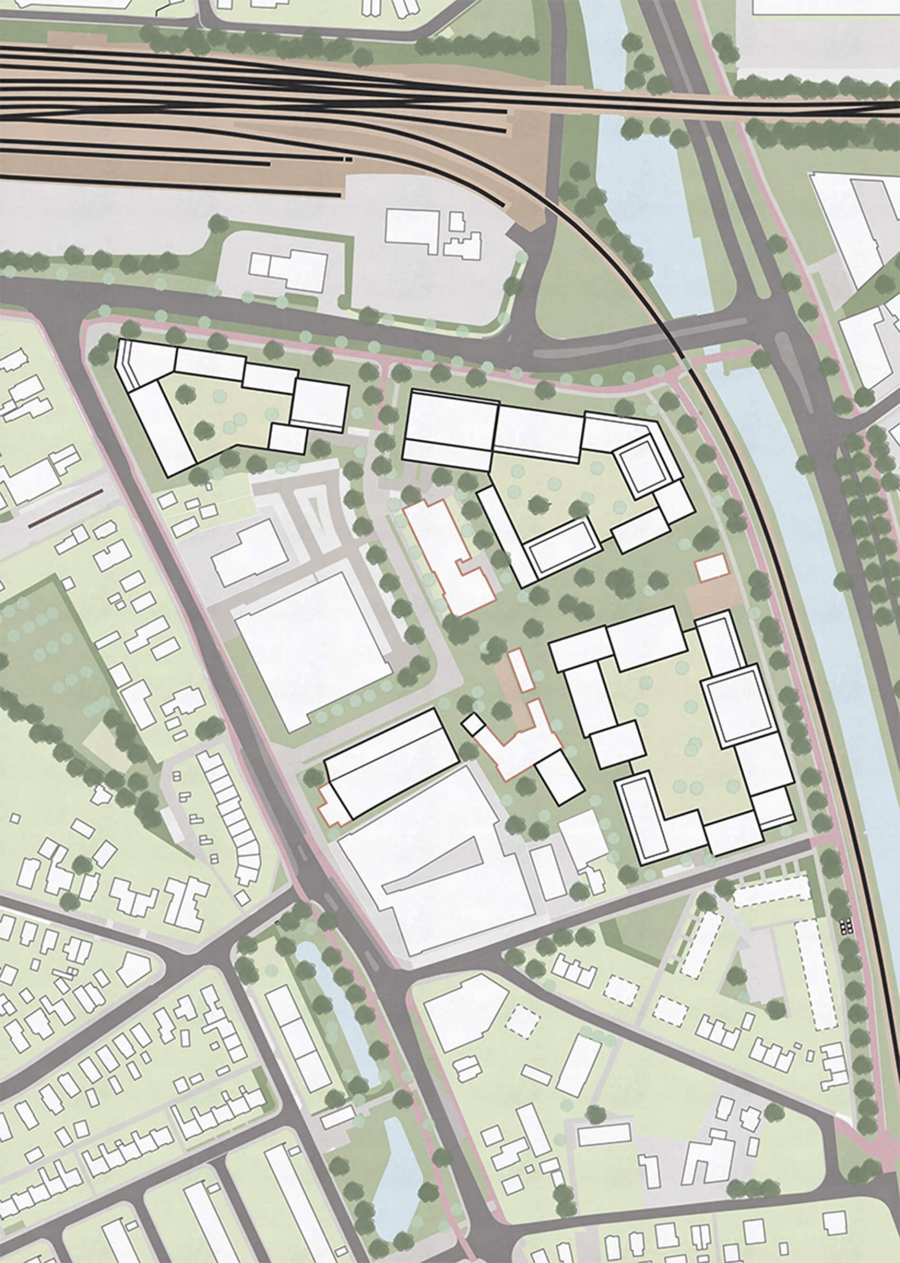1924-Kayersmolen Noord-Ontwikkelvisie-plan met bomen