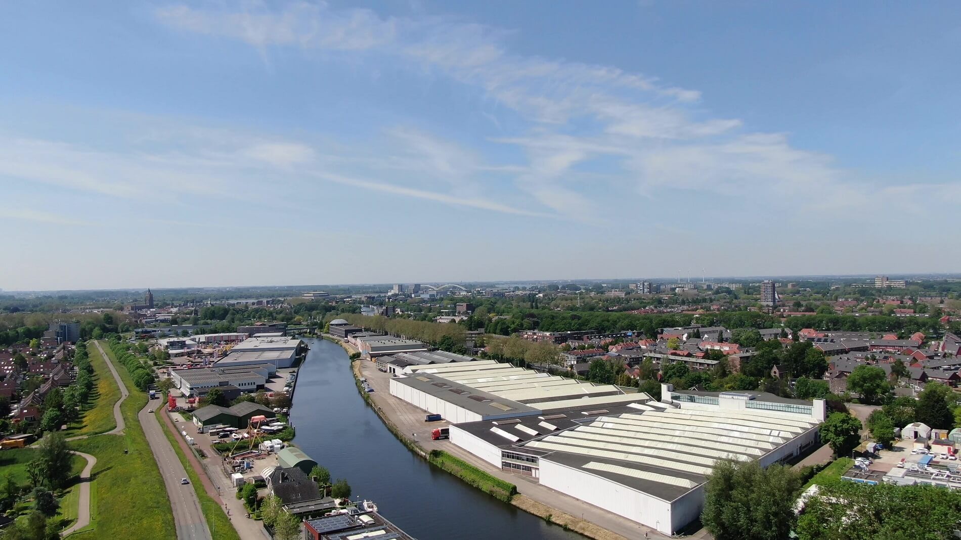 Luchtfoto van Lingeoever Gorinchem stedenbouwkundig plan door Rijnboutt