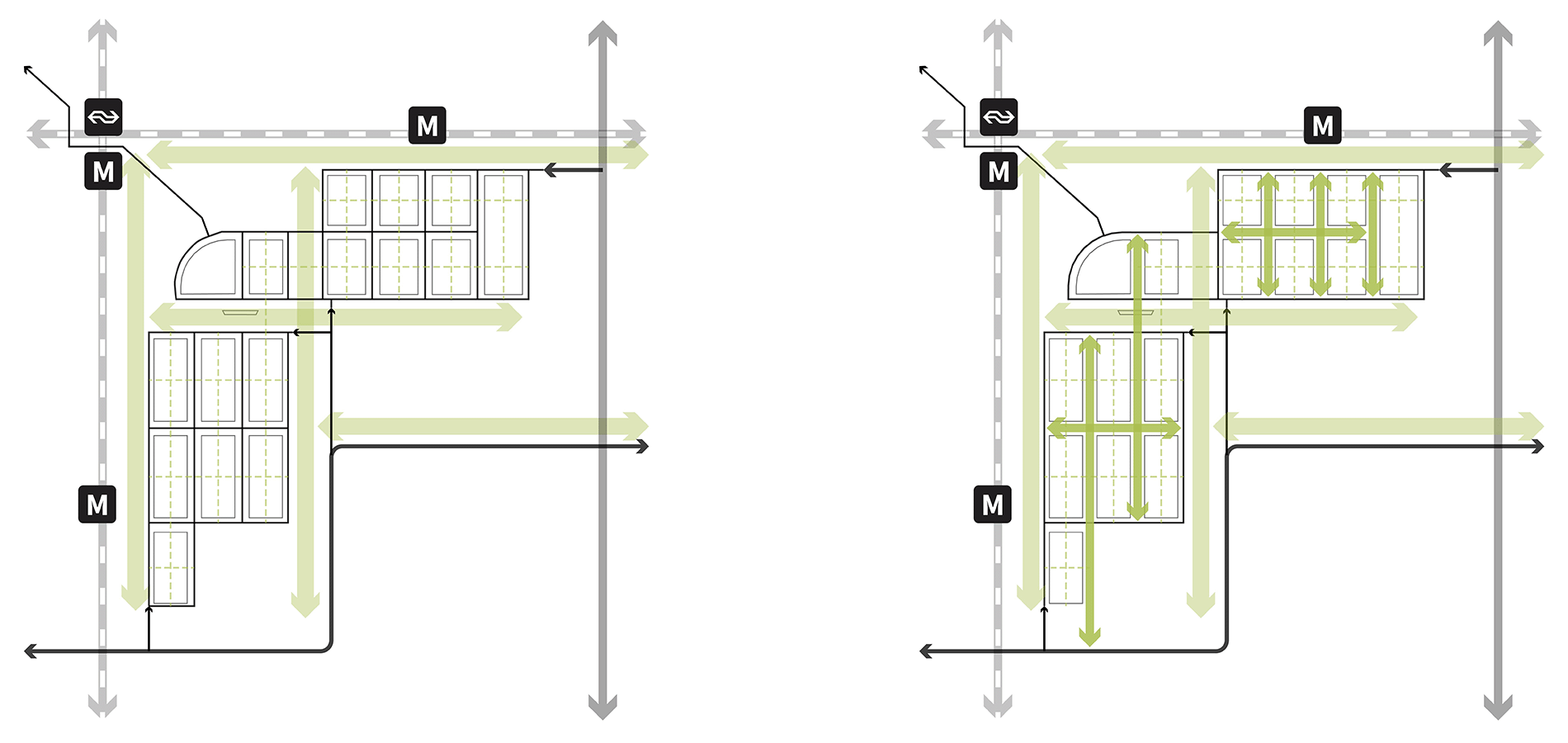 Venserpolder ontsluiting studie huidige-voetgangers