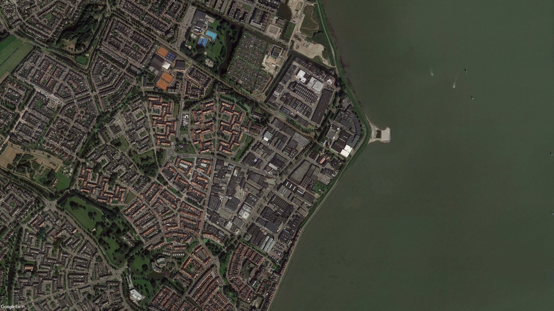 Julianaweg Volendam-Rijnboutt-Luchtfoto
